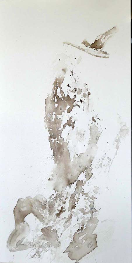 YanYan: Der Schwan, Acryl auf Leinwand, 60x120cm, 2020
