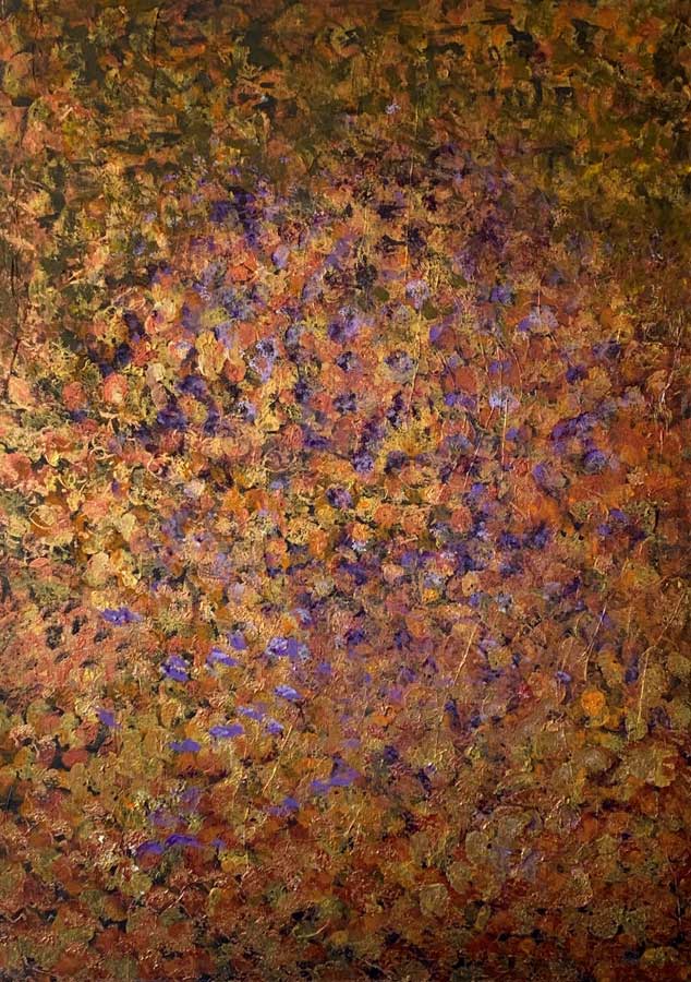 Maura Patrizia Zoller: Herbstgold / Acryl mixed media, 140x100cm